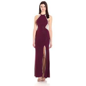 Xscape Maroon Dazzling Prom Dress Size: 2